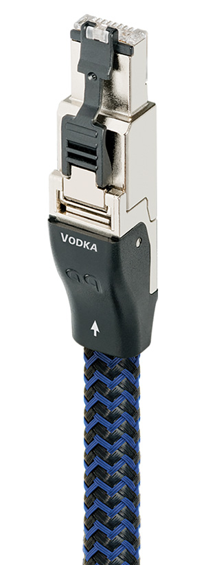 An AudioQuest Cable Loom: Vodka network, Pegasus interconnects, Robin Hood speaker cables, Blizzard power cables