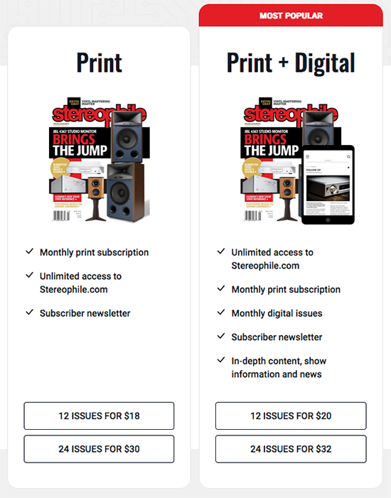 Stereophile Subscription