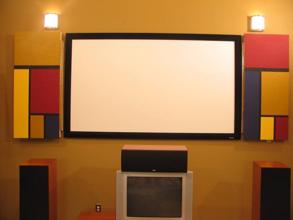 Folding Painting over Projection Screen